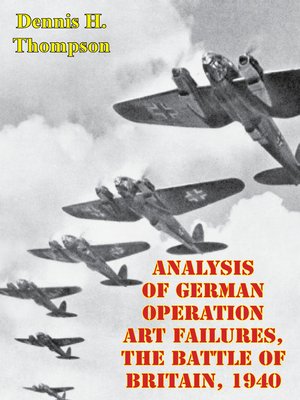 cover image of Analysis of German Operation Art Failures